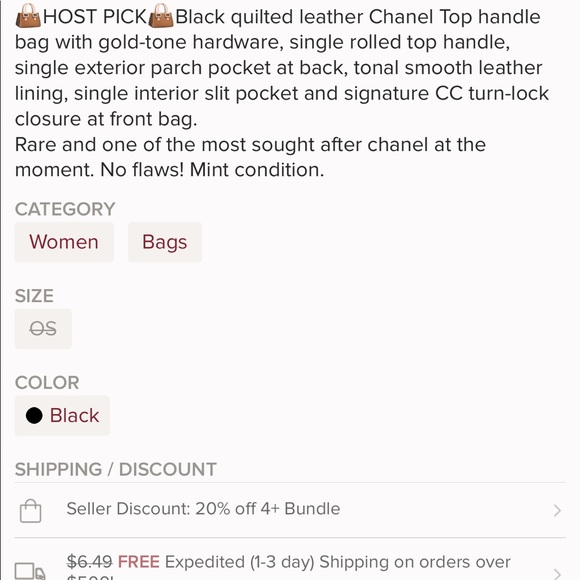 1994 Rare Chanel Quilted Top Handle Flap Bag - Picture 8 of 8